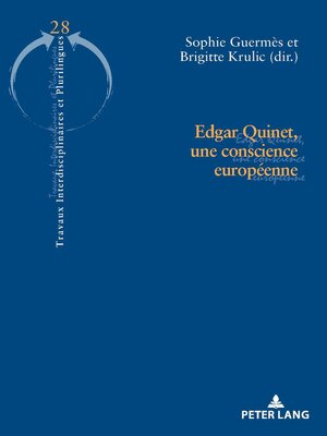 cover image of Edgar Quinet, une conscience européenne